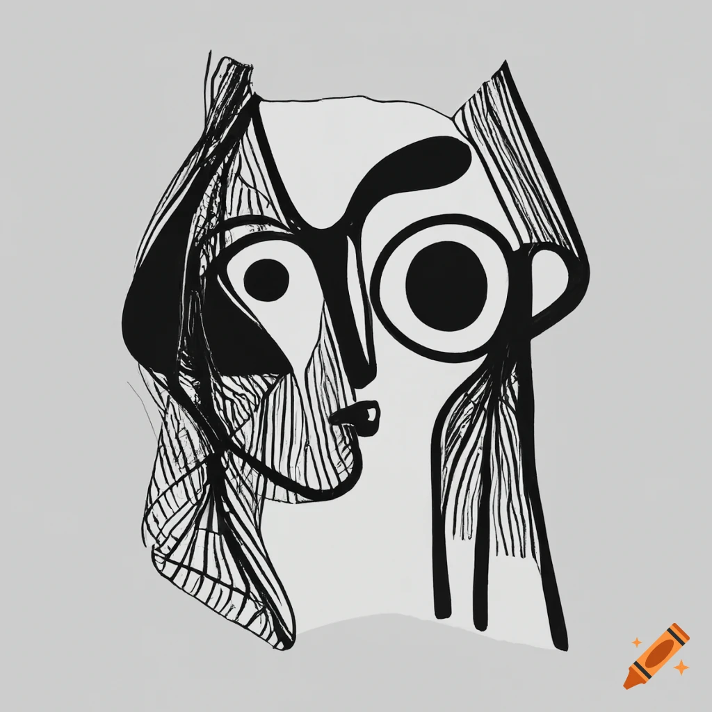 Abstract figures in a poststructuralism art piece on Craiyon