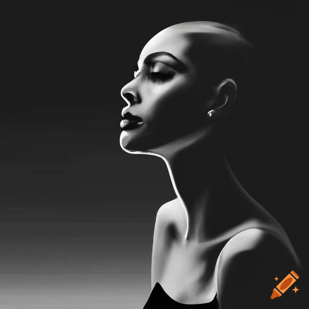 Black and white contrast art on Craiyon