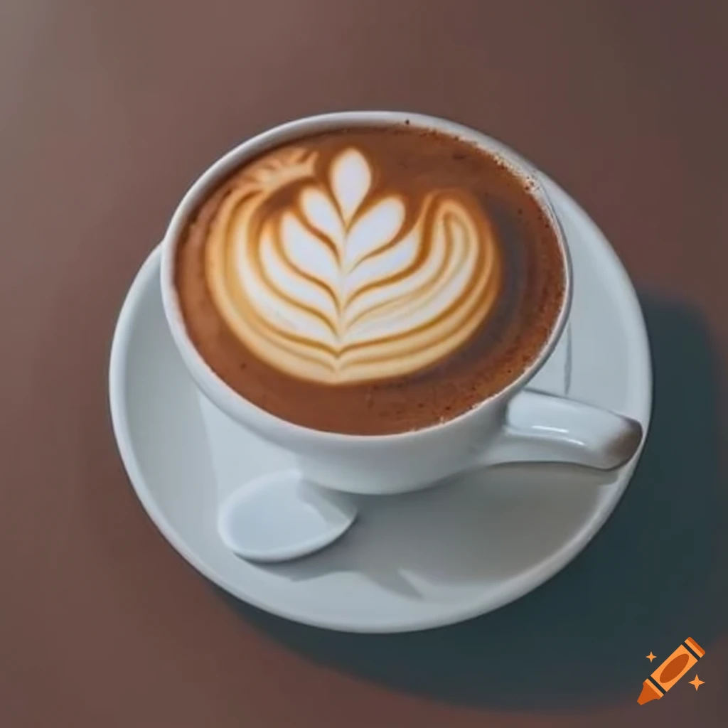 Crafty latte art from east cup cafe in halifax with logo on Craiyon