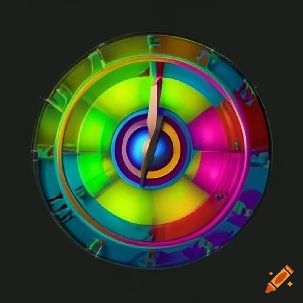 Colorful round barometer design for children's game with weather