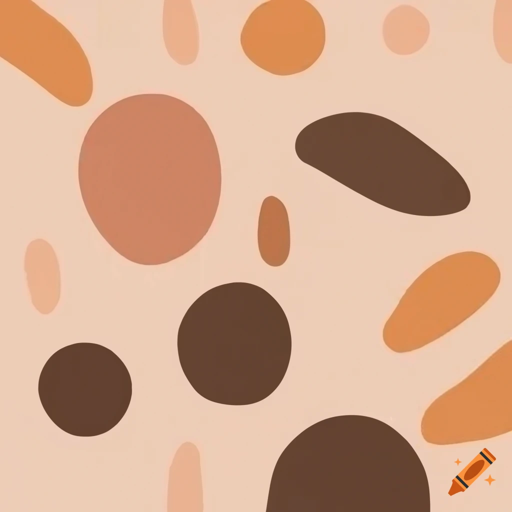 Mid Century Modern Art in neutral colors with boho pattern and tones