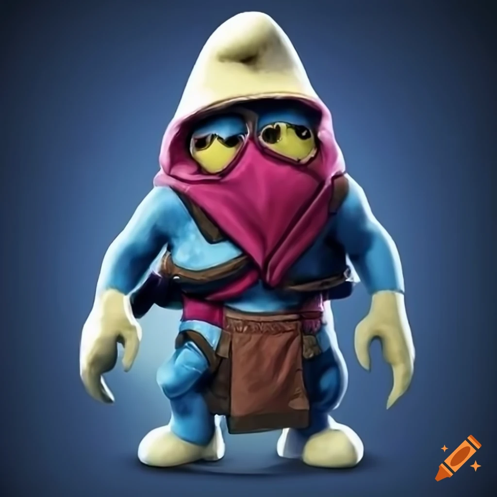 Cultist smurf in straitjacket