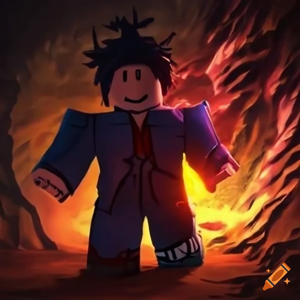Roblox caving anime thumbnail on Craiyon