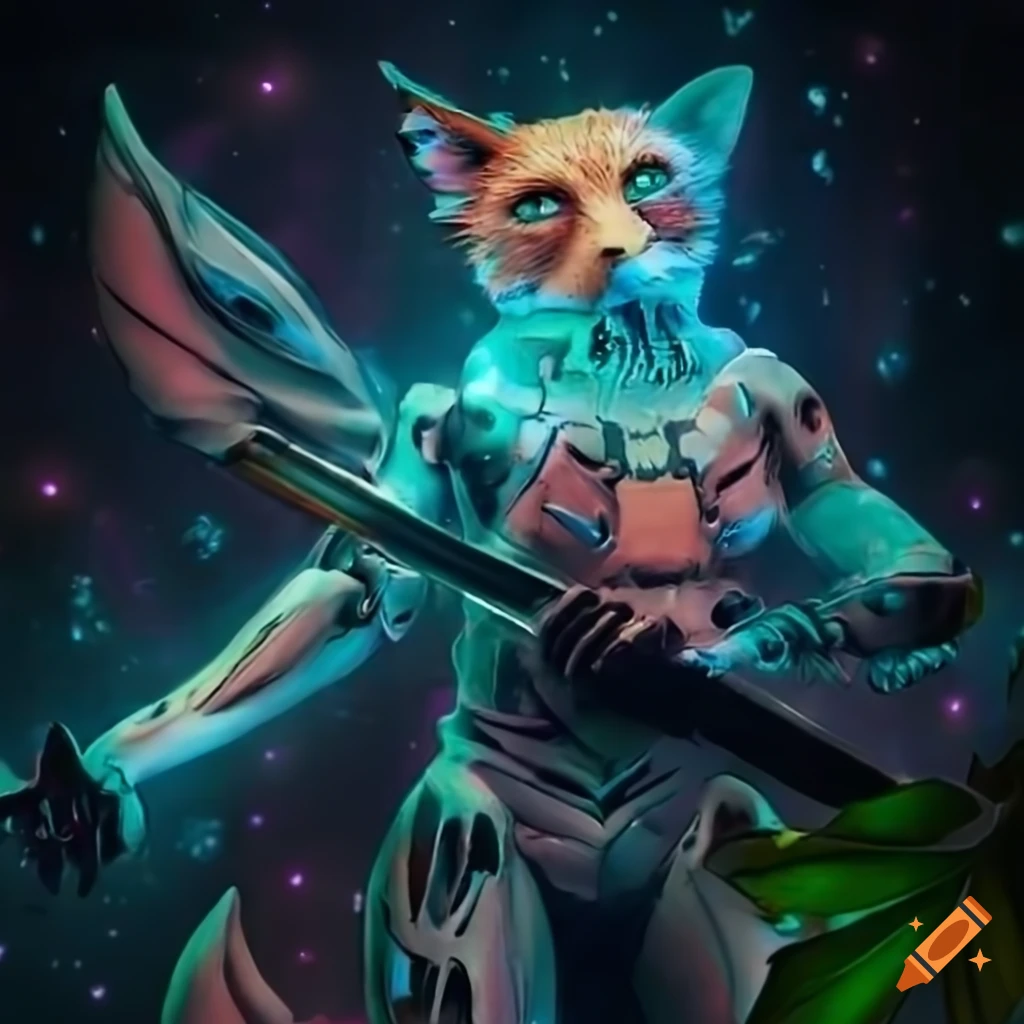 Cyborg fox artwork with extreme hyper-realistic details on Craiyon