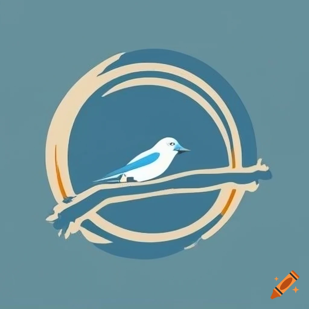 Bluebird window cleaners logo with mountains in the background on Craiyon