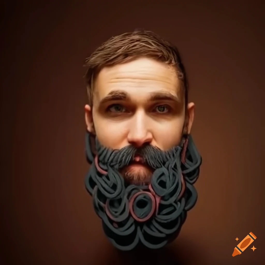 Rubber band beard on Craiyon