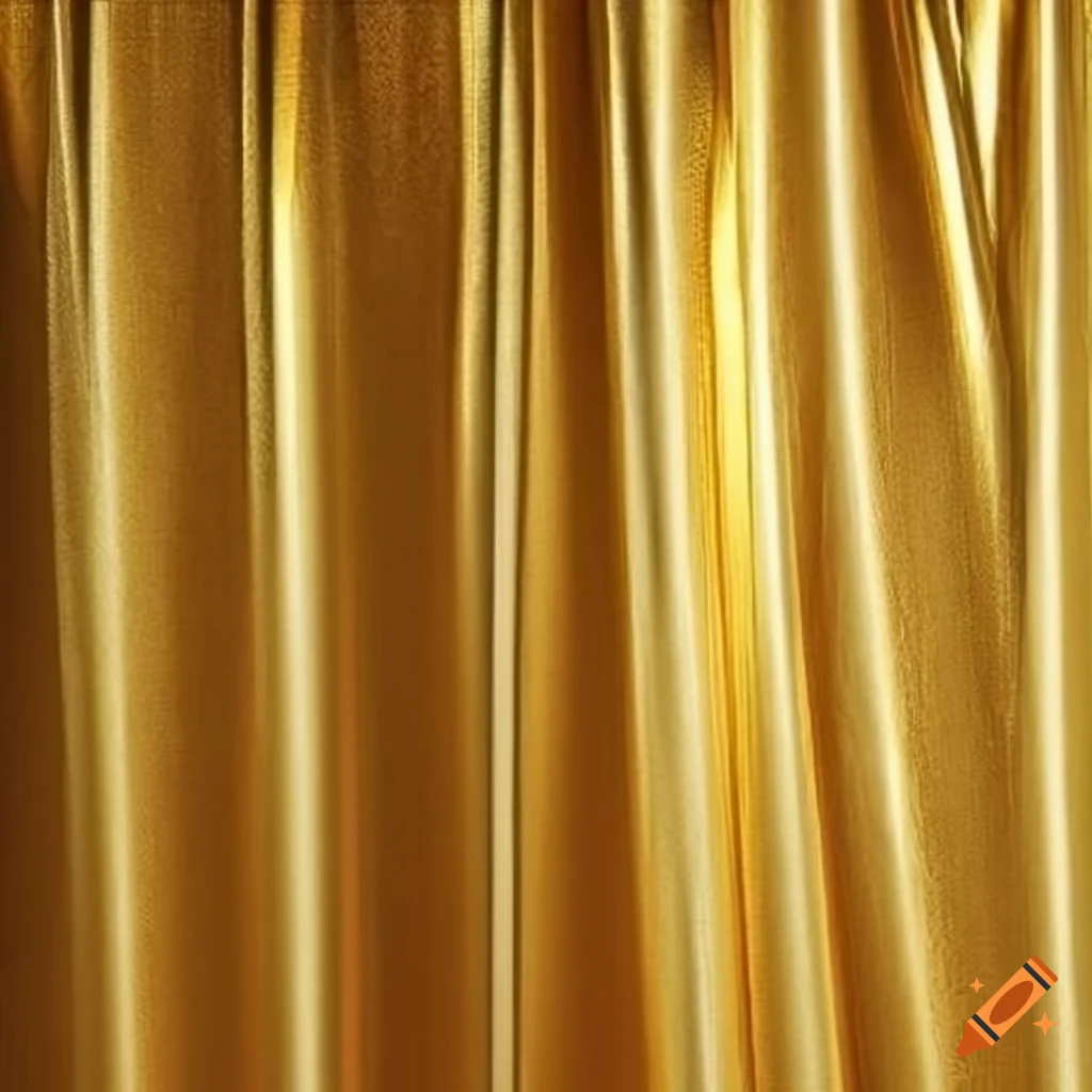Luxurious gold curtain with textured fabric for parties on Craiyon
