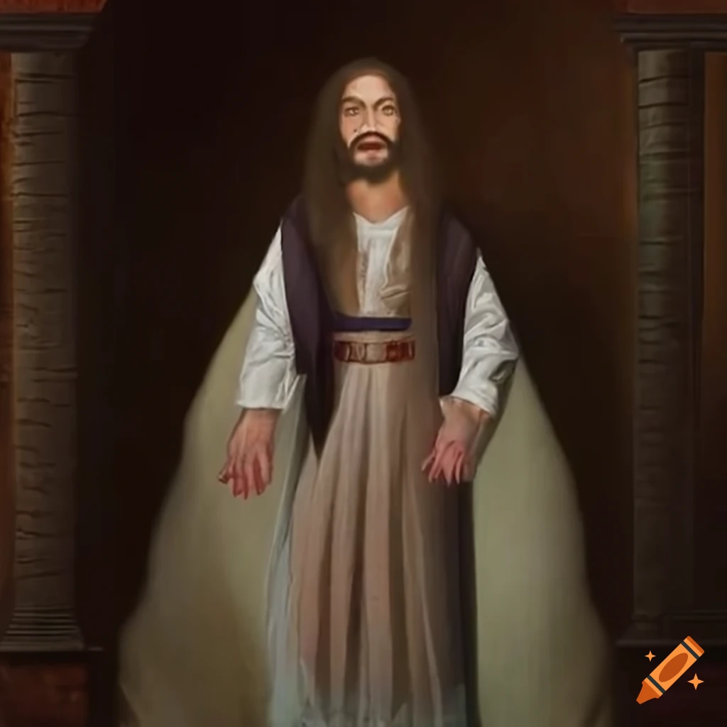 Maximum extreme hyper realistic full body closeup of front facing ceremony