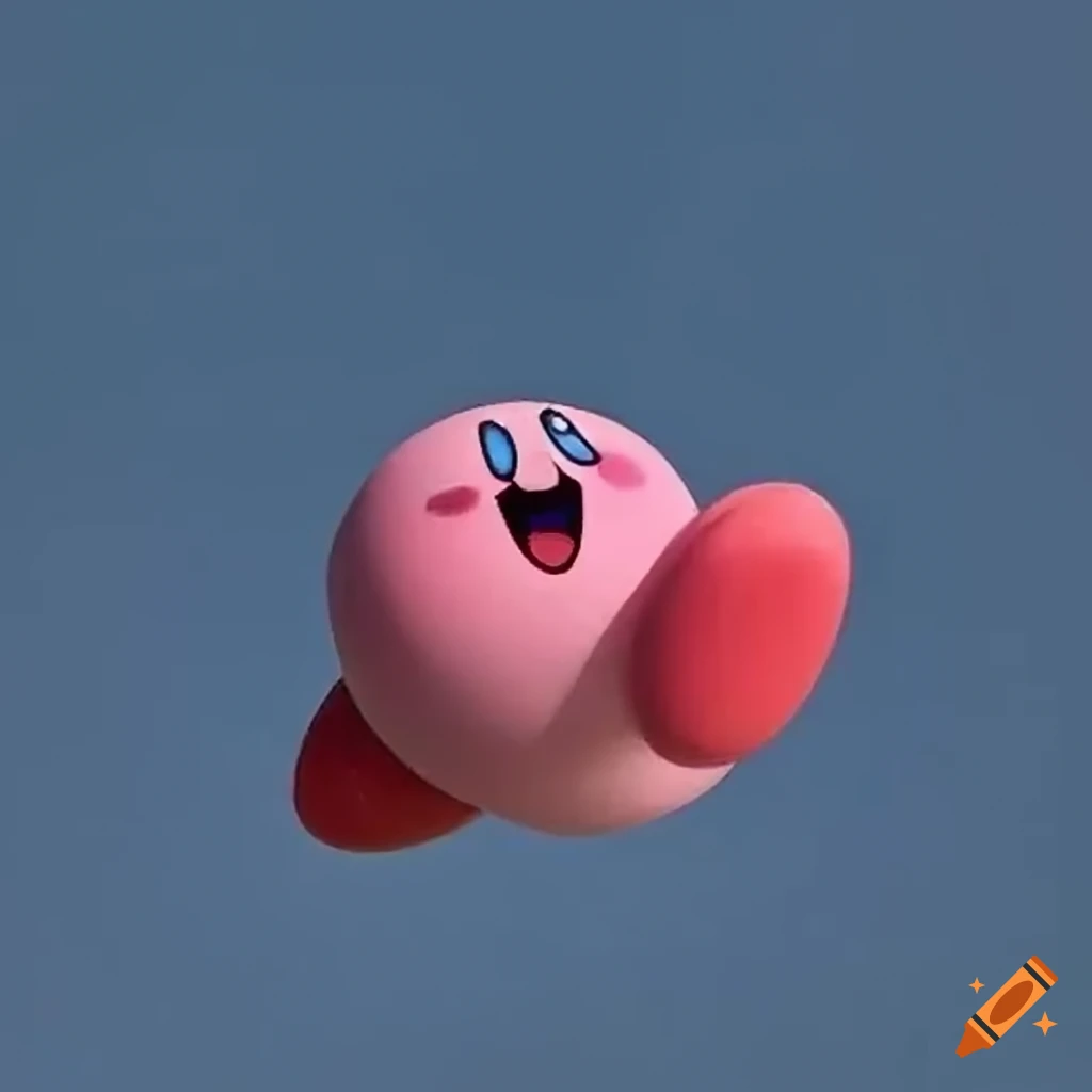 Top view of colorful and chunky feet of cartoon character Kirby