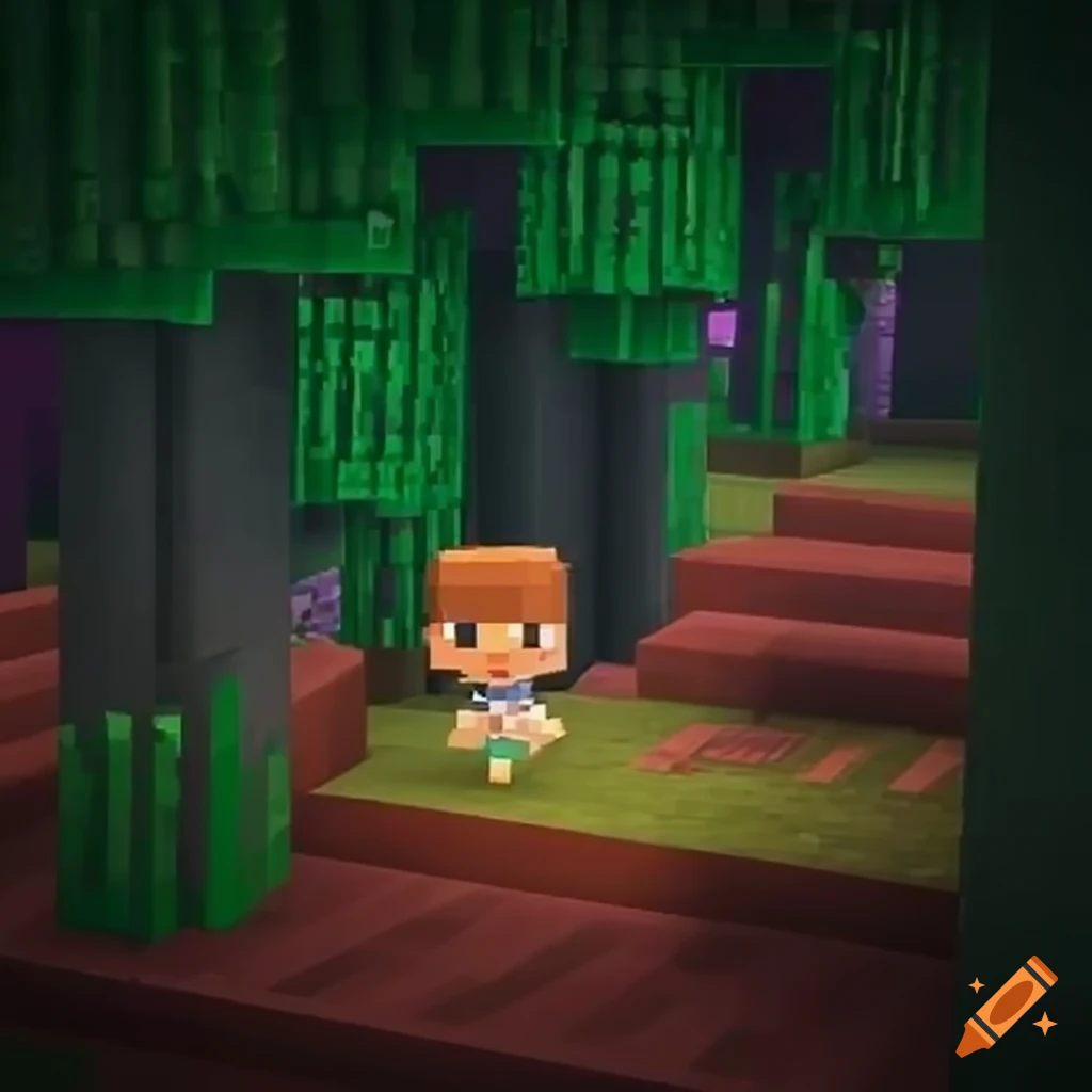 Minecraft in animal crossing on Craiyon