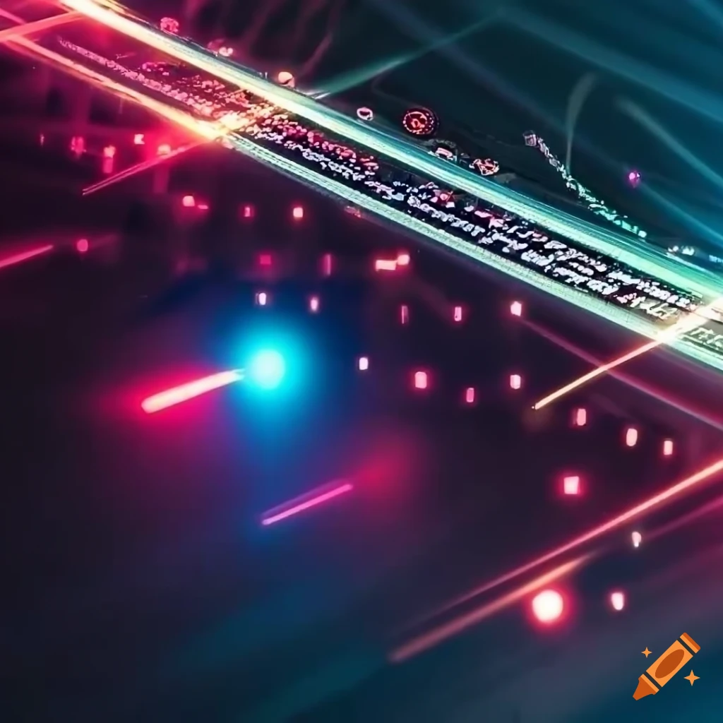 Binary code background with mysterious lights in high definition on Craiyon