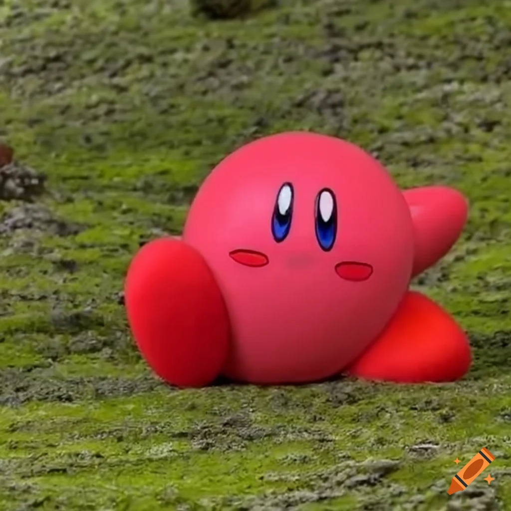 Closeup of kirby's red feet in detailed view on Craiyon