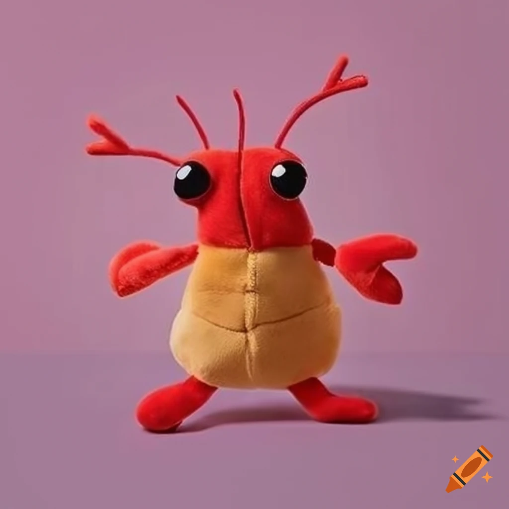 Cute plush baby lobster