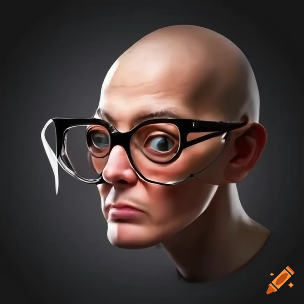 Person wearing big glasses on Craiyon