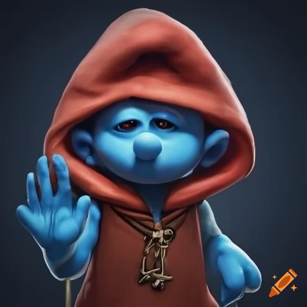 Cultist smurf in straitjacket