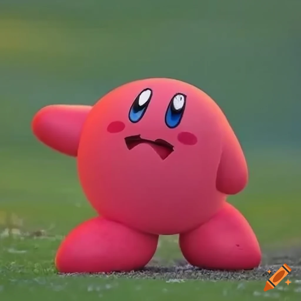 Detailed view of the big red feet of kirby on Craiyon