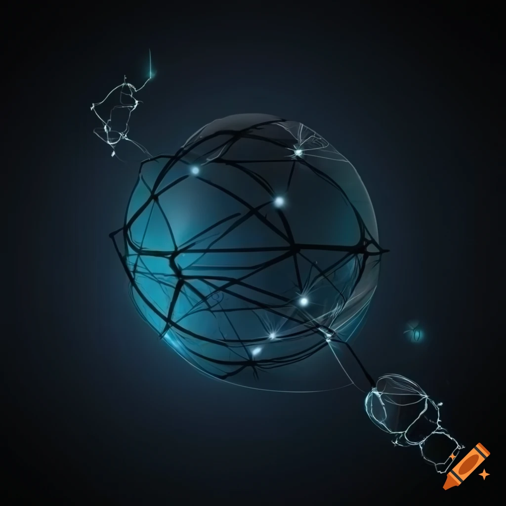 Computer Network Model Background Computer network with layers on a dark background on Craiyon