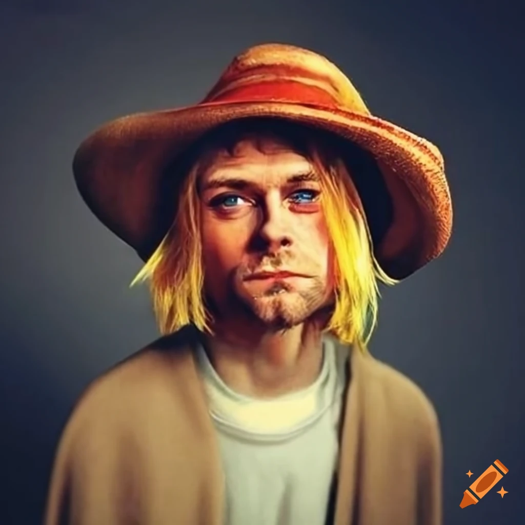 Kurt cobain wearing a cowboy hat on Craiyon