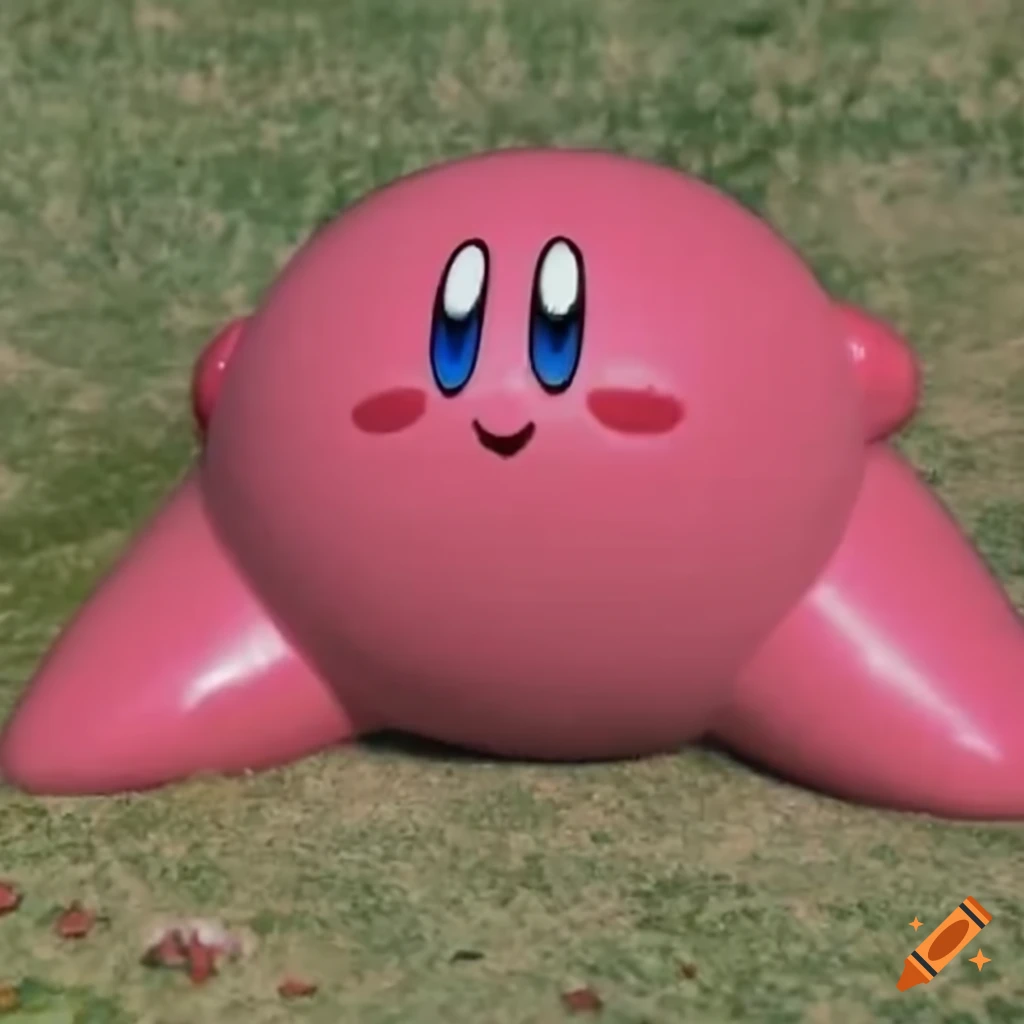 Closeup of kirby's big red feet on Craiyon