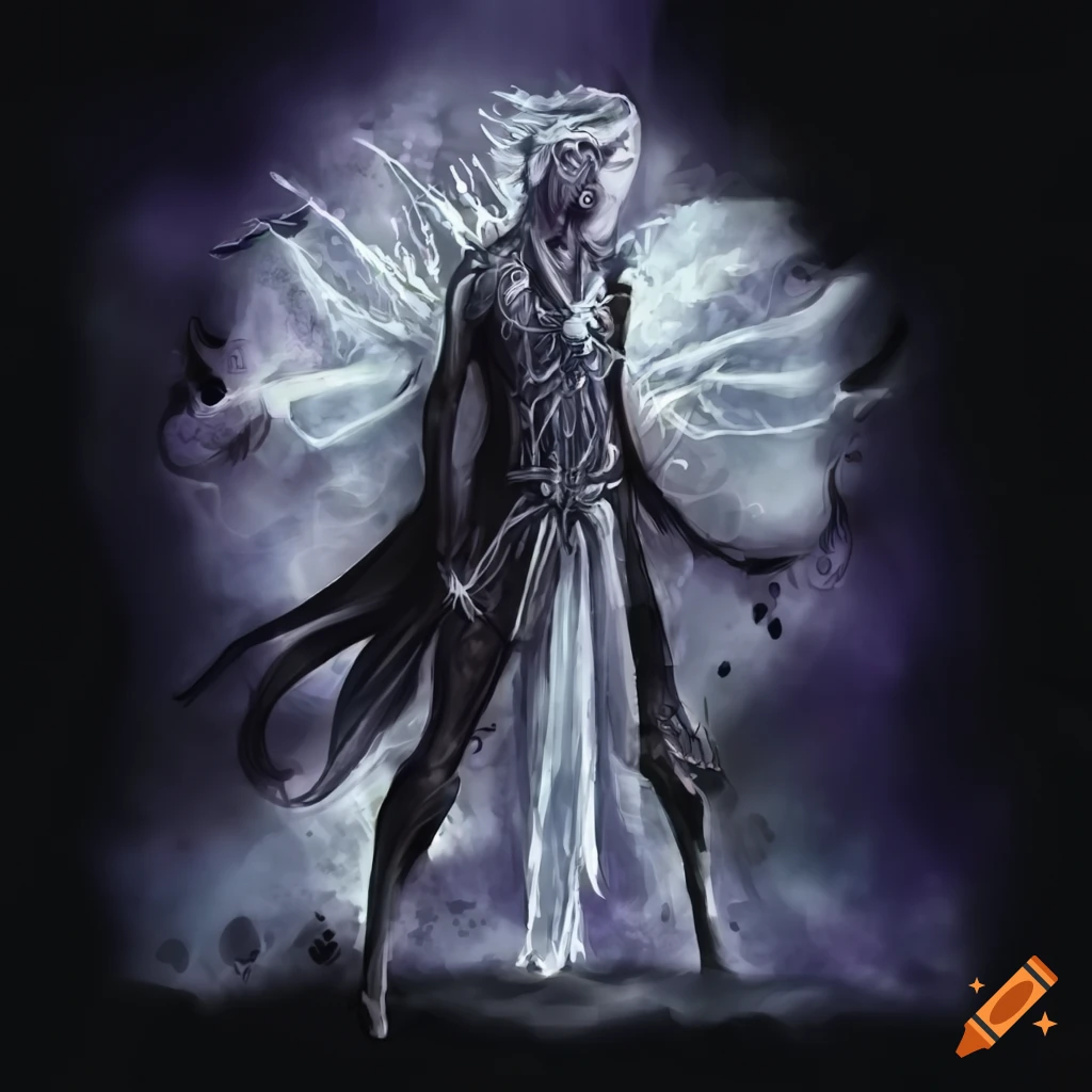 Highly detailed male fae sorcerer in a dynamic pose