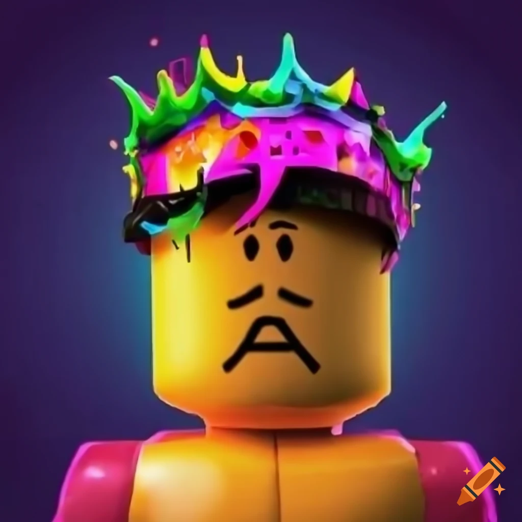Colorful and unique art style thumbnail for roblox game on Craiyon