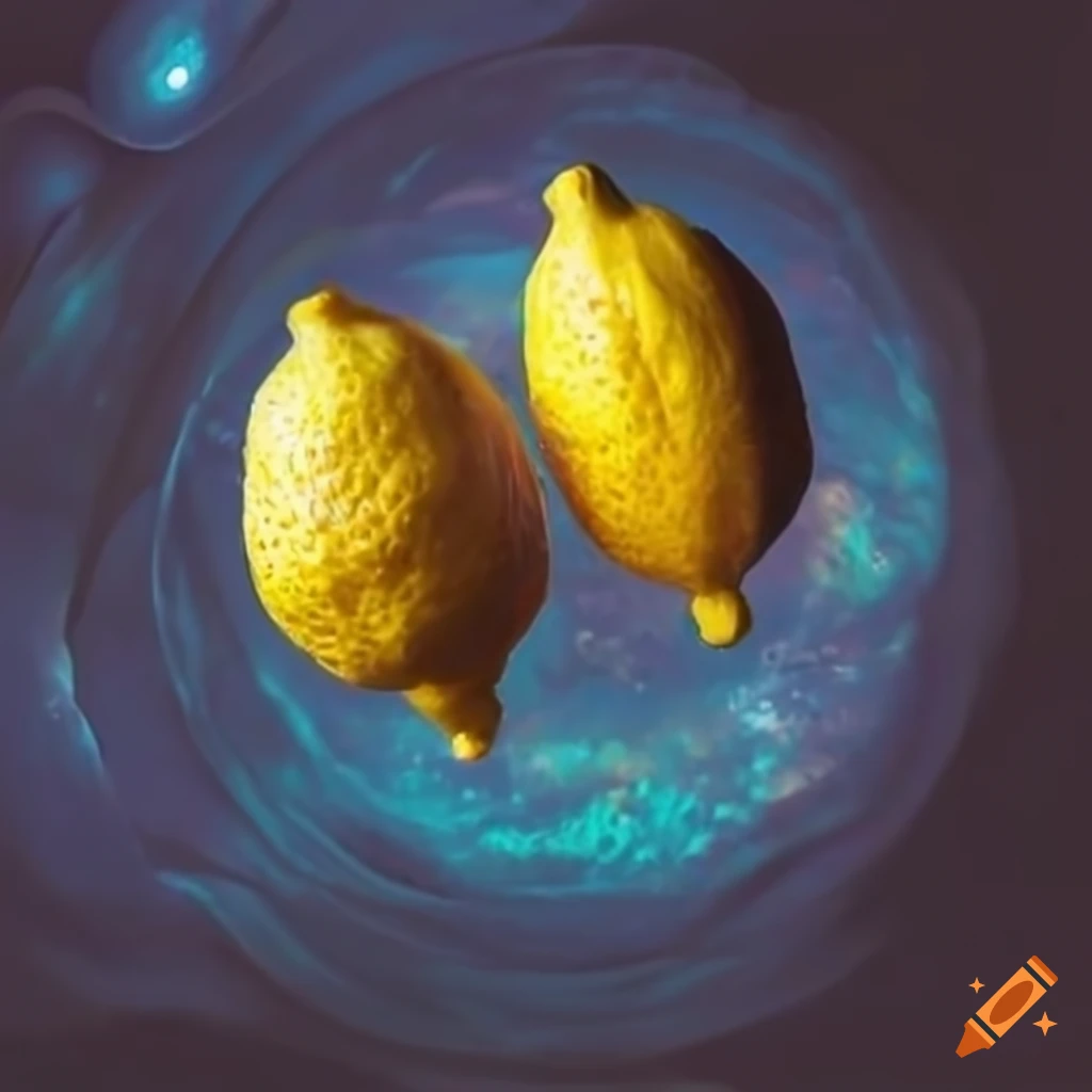 Lemon trees on a vivid retrograde mercury on Craiyon