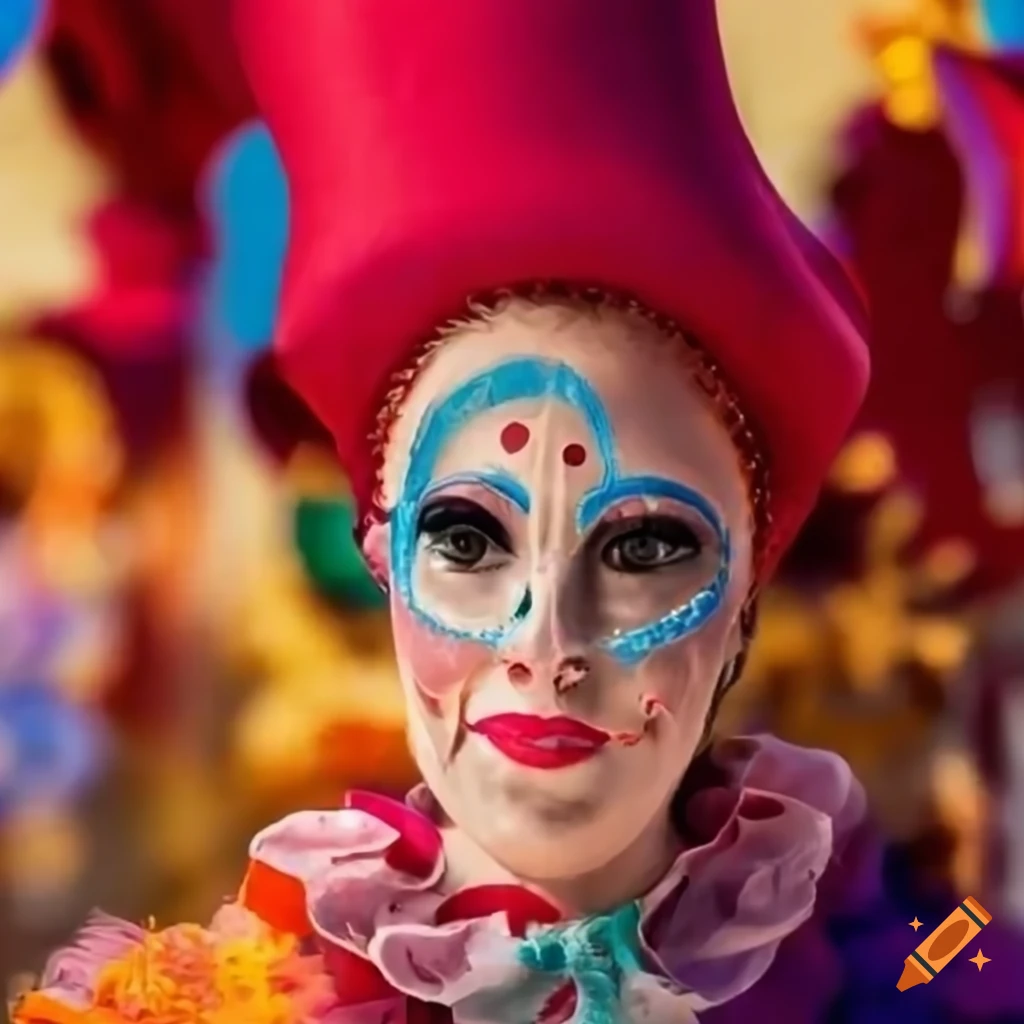 Carnival Poster Featuring Costumed People Representing Cadiz Spain