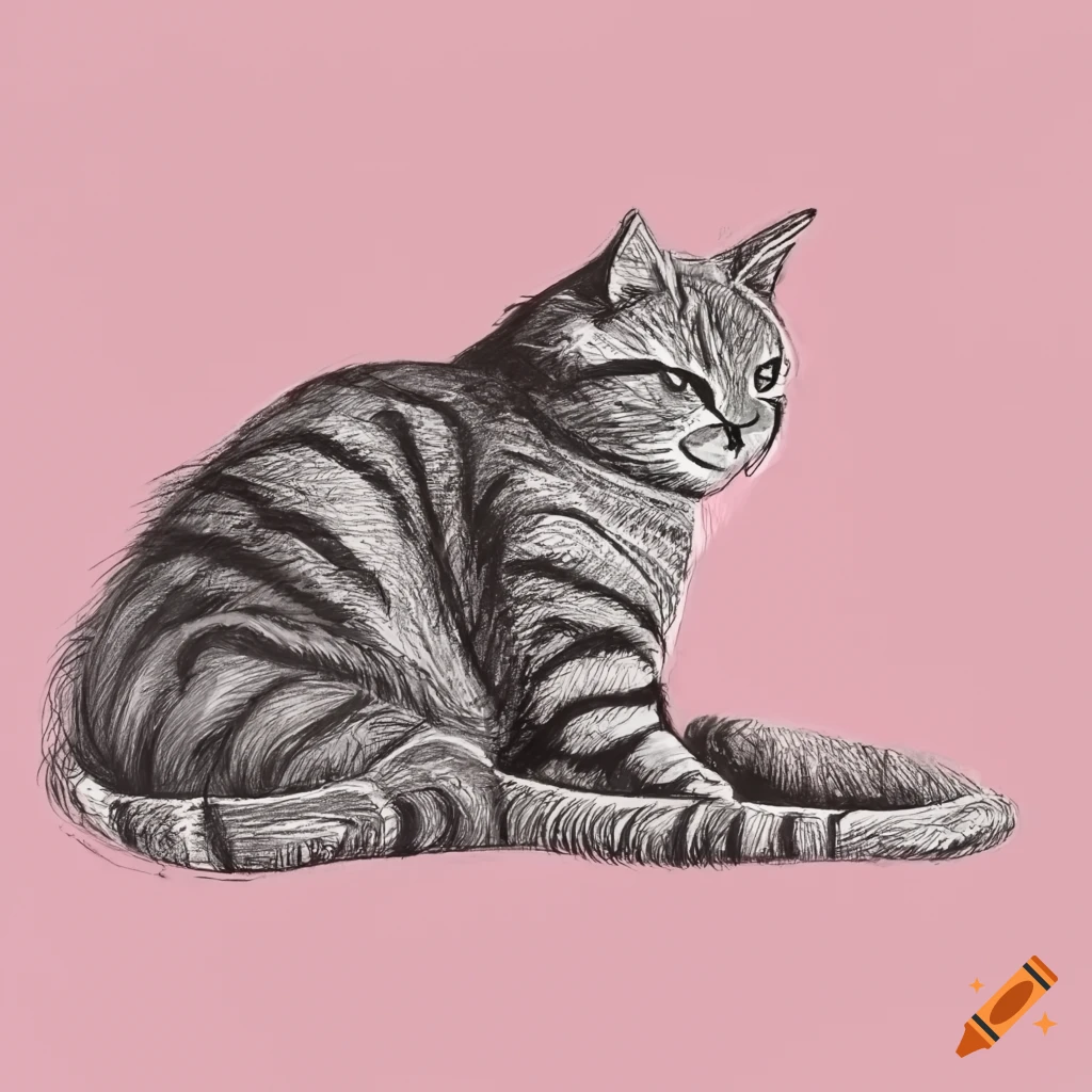Gray tabby cat sleeping on pink comforter in a college dorm room