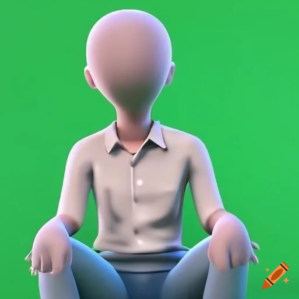 3D character sitting on WhatsApp logo