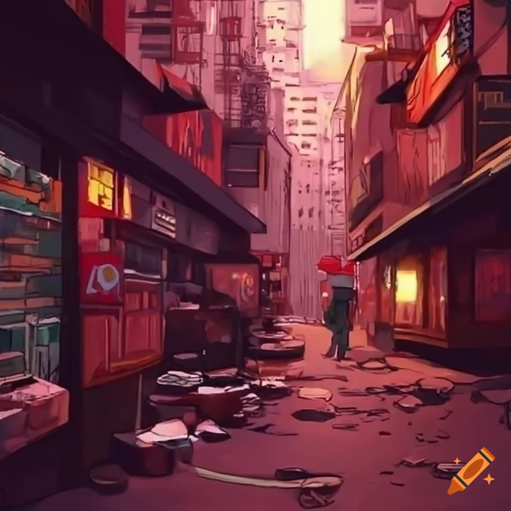 Minimalistic view of Kowloon's alleyways with a lofi vibe