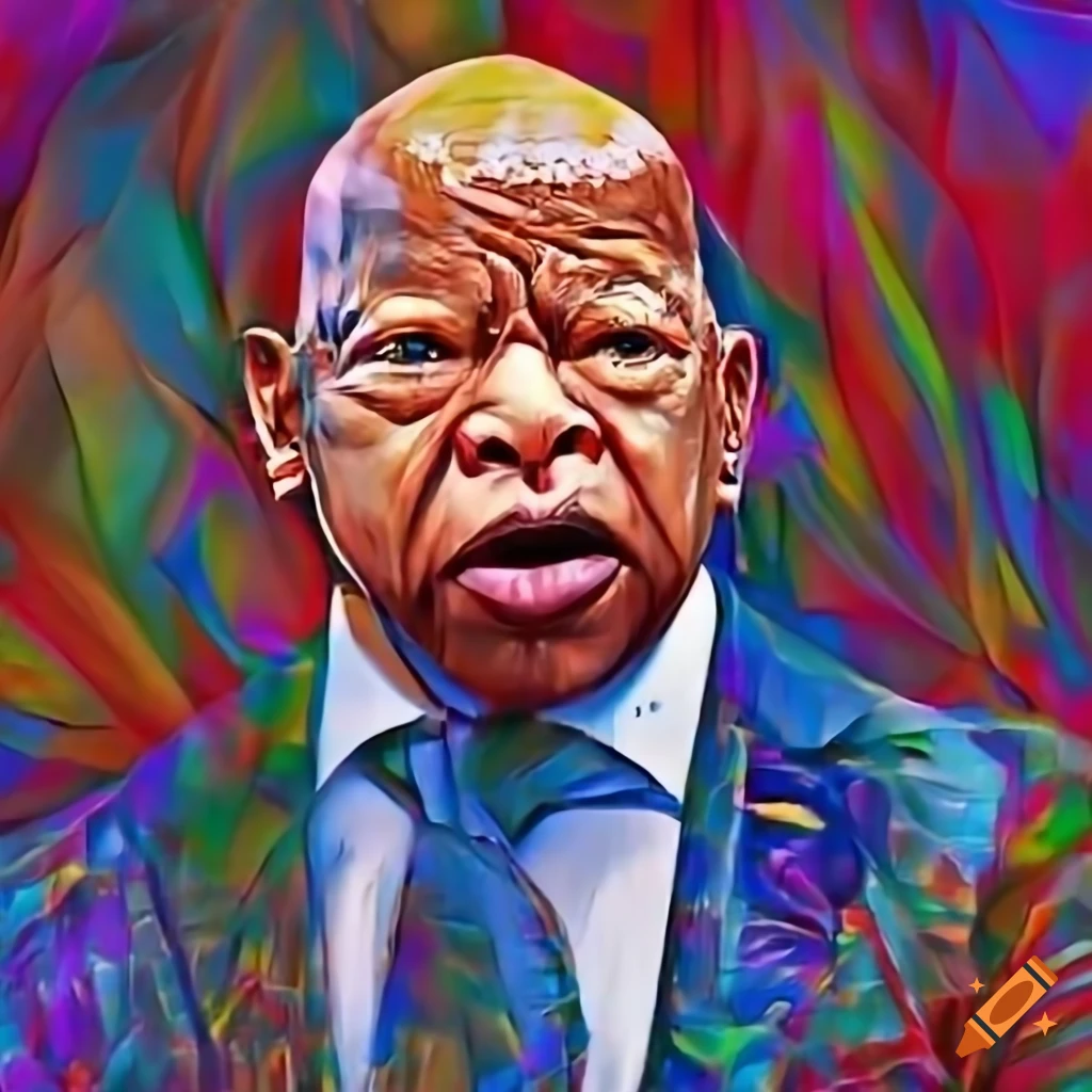 Portrait of congressman john lewis generated by ai on Craiyon