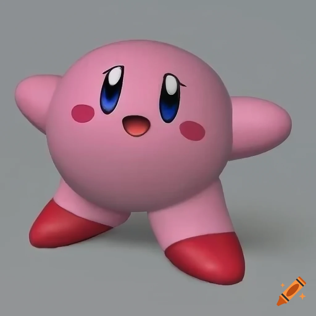 Model showcasing kirbythemed feet on Craiyon