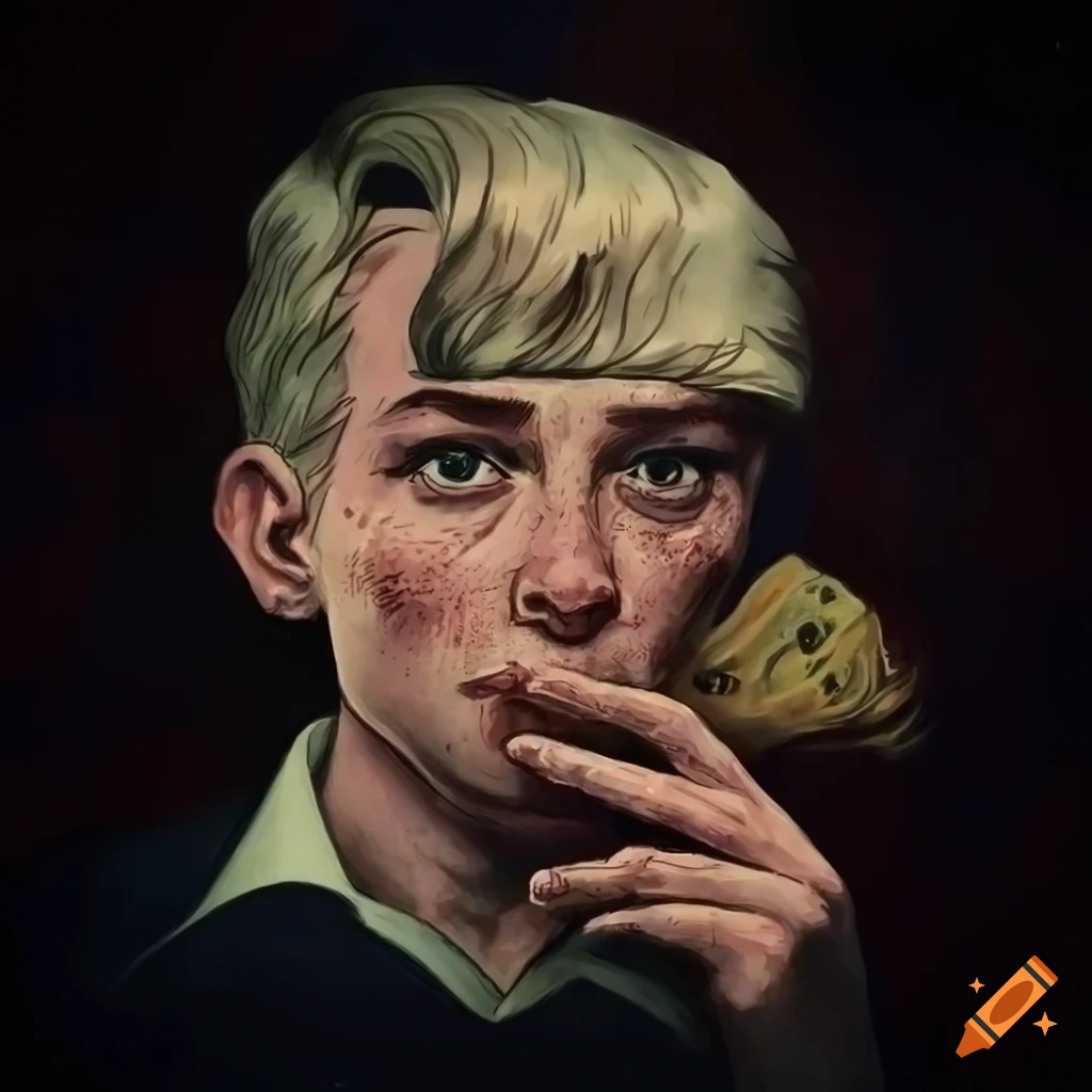 Rockwell inspired graphic novel illustration from noir graphic novel on