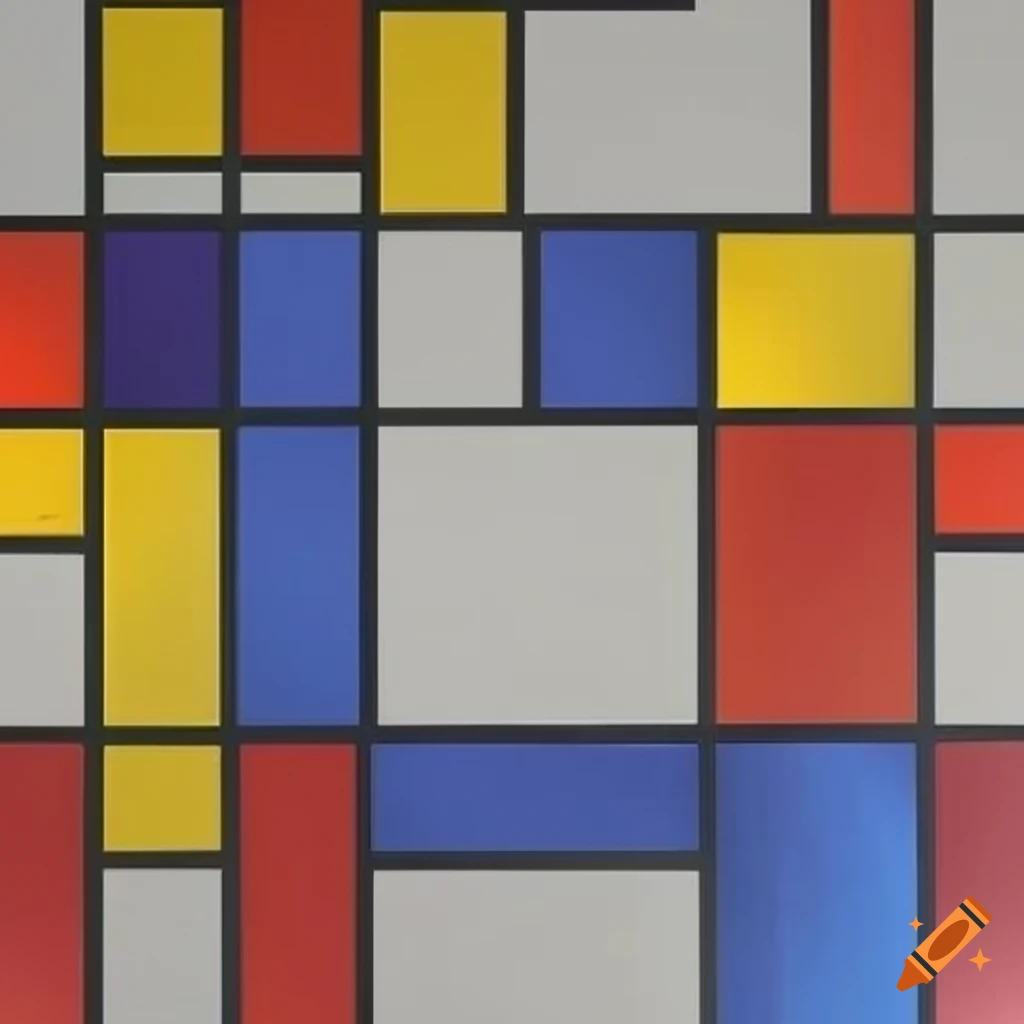 Mondrian stained glass pattern on Craiyon