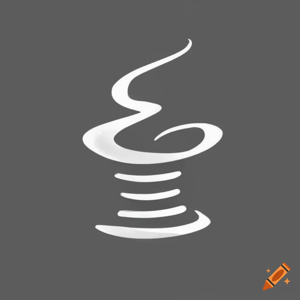 Java logo on a black background in white on Craiyon
