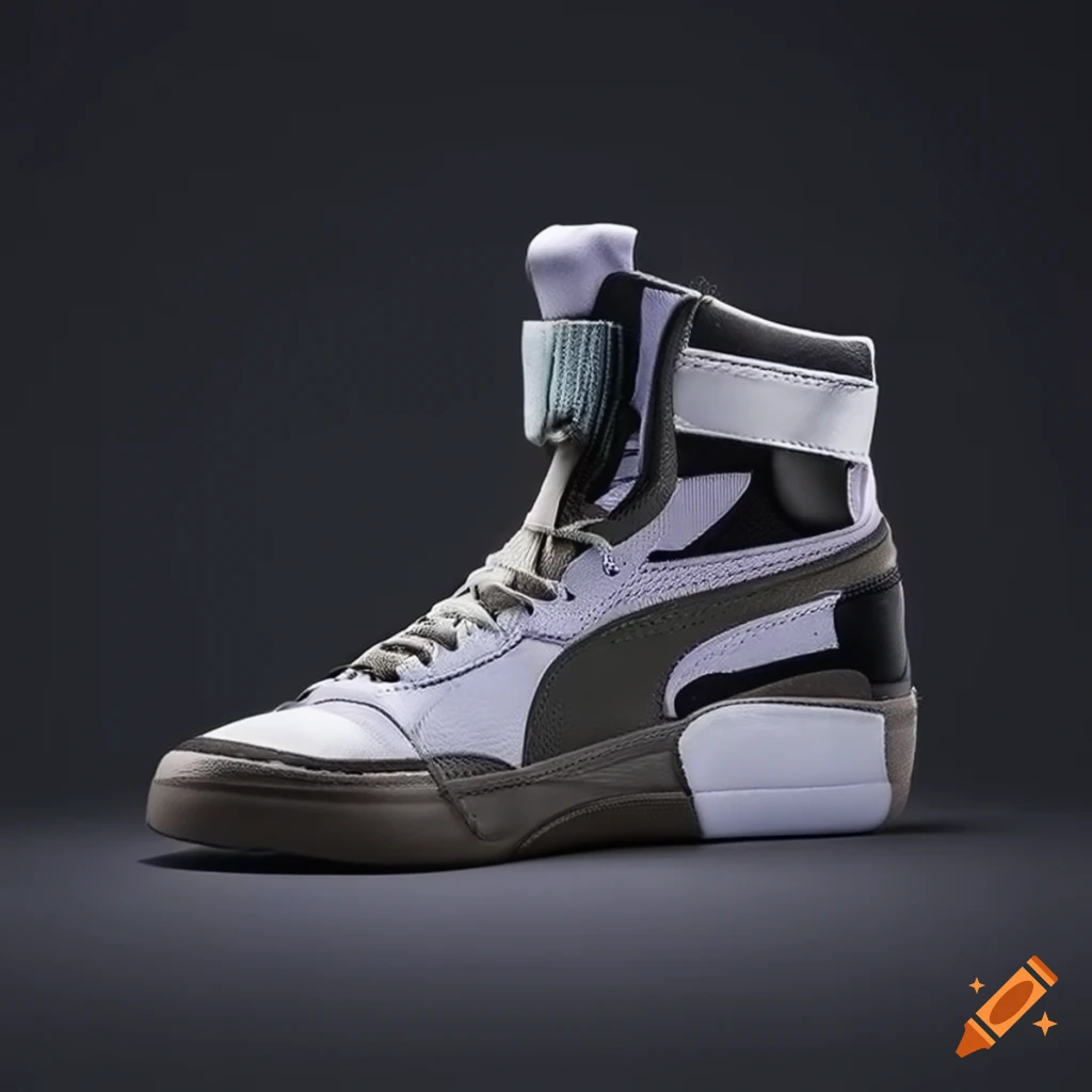 Puma mid luxury design triple logo sneakers on Craiyon