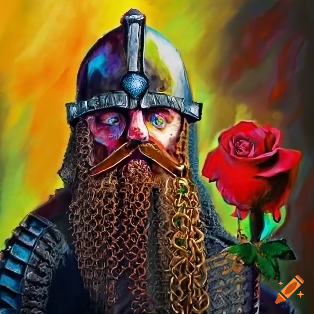 Black and white wanted poster of gimli from lord of the rings on Craiyon