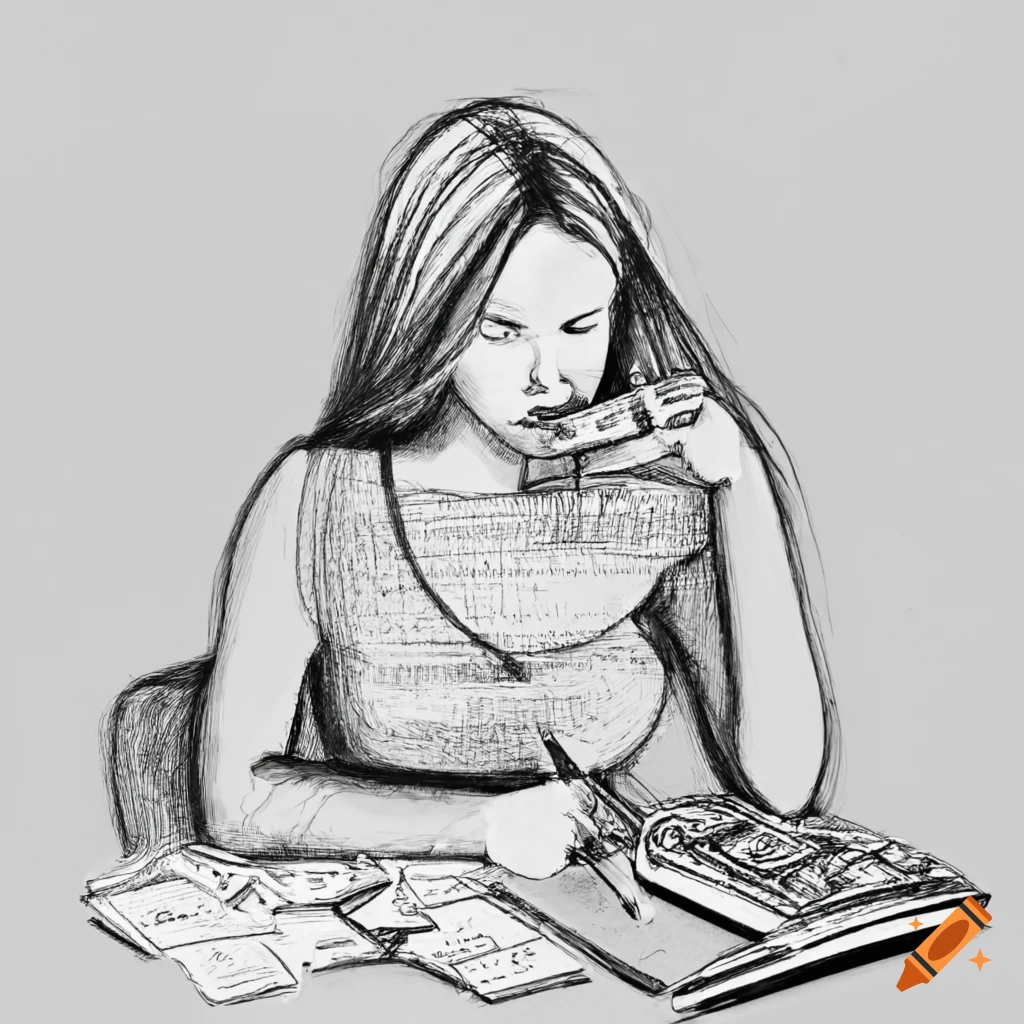 Woman studying data science and earning money on craiyon
