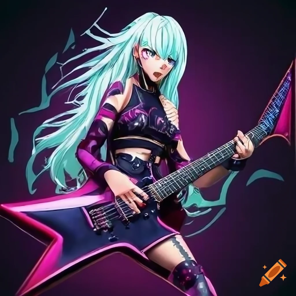 Miku, rockstar, girl, anime, HD wallpaper | Peakpx