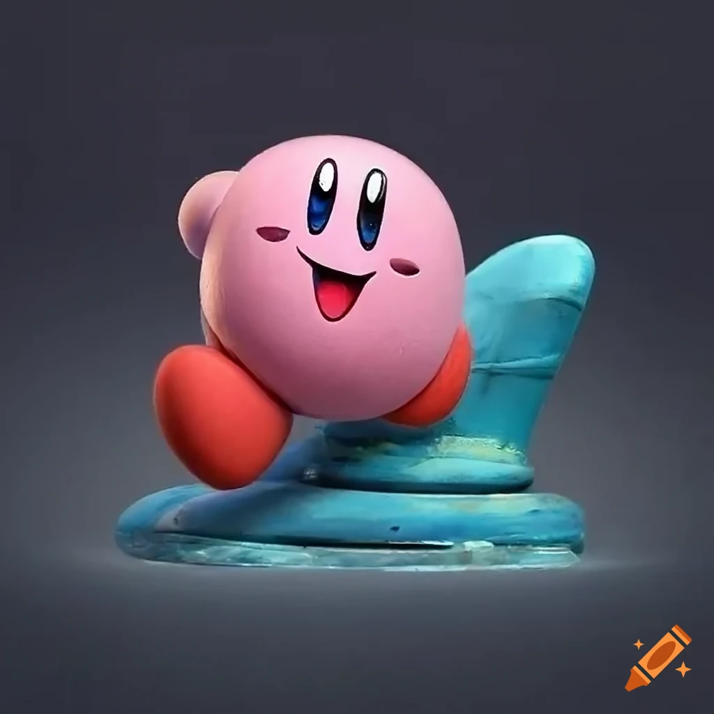 Model showcasing kirbythemed feet on Craiyon