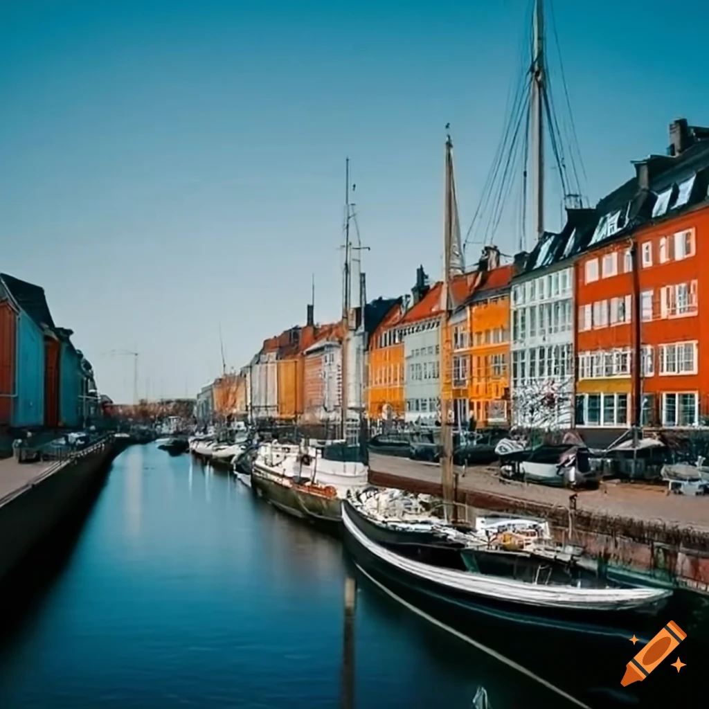 Houses along the canal of Nyhavn in Copenhagen