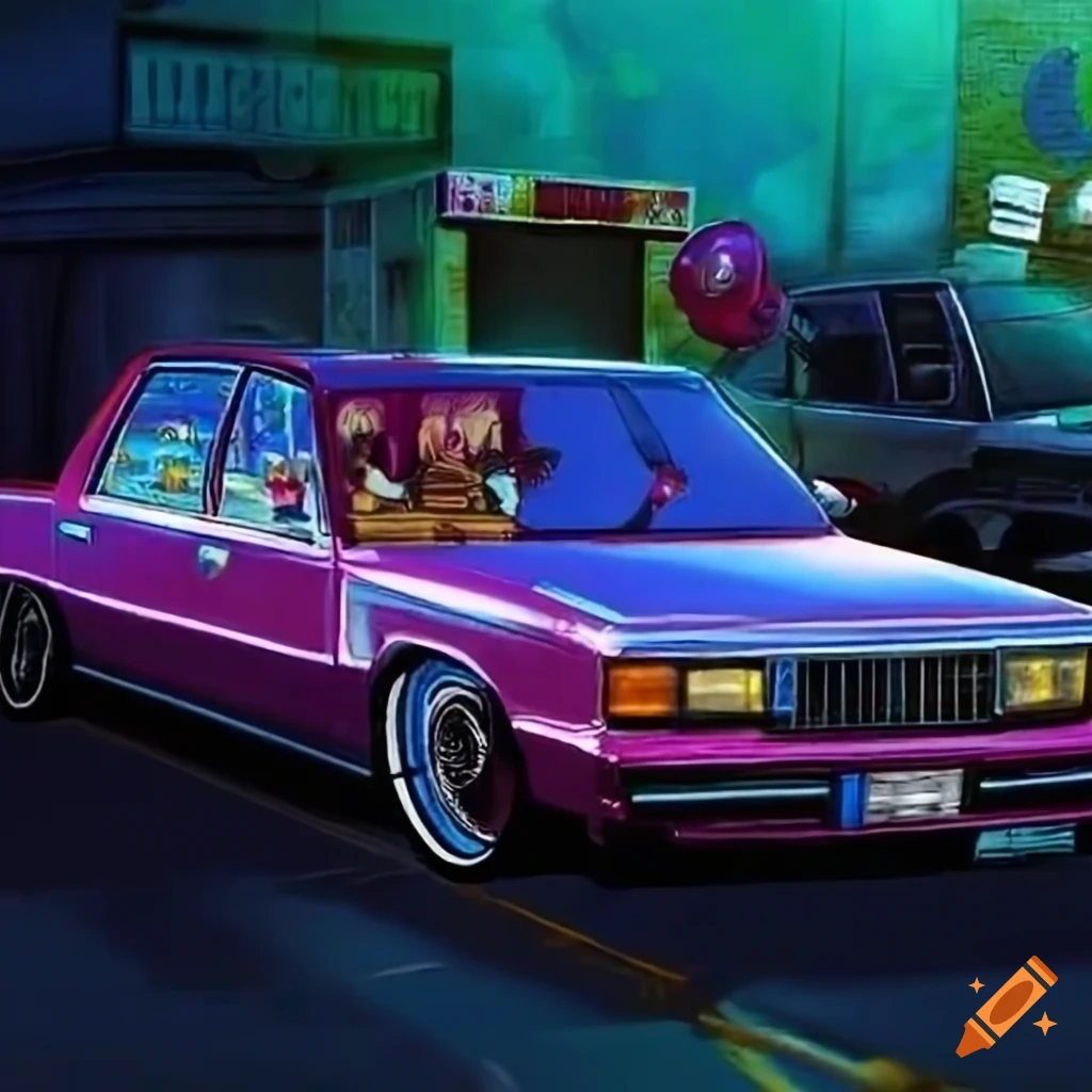 Detailed 1980s Japanese anime style advertisement for the 1988 Toyota ...