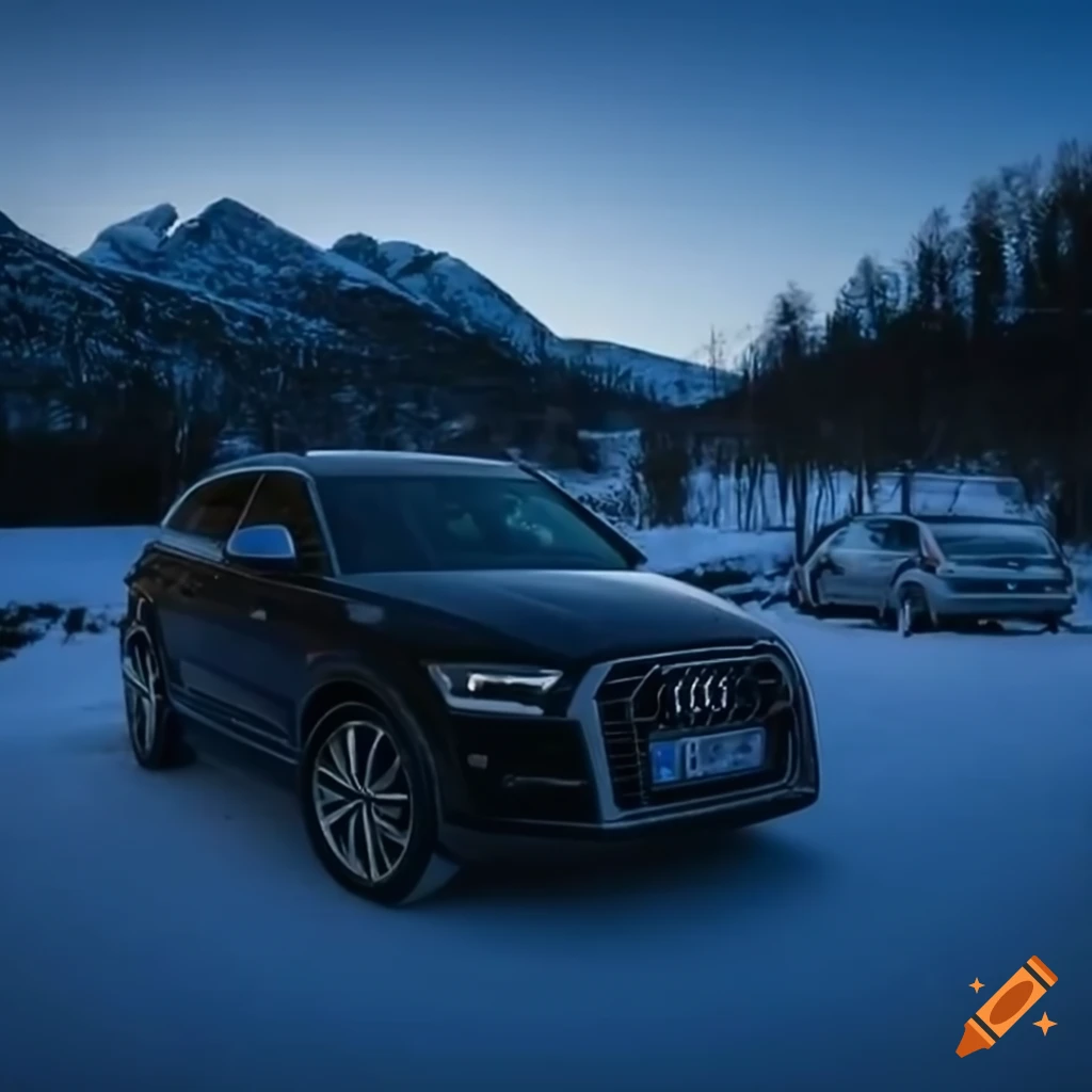Black audi q3 2015 in snow on Craiyon