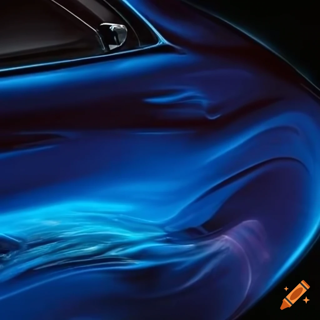 Blue flame car on Craiyon