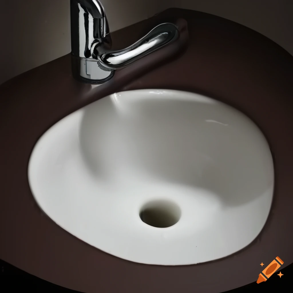 Clogged bathroom sink with toilet tissue on Craiyon