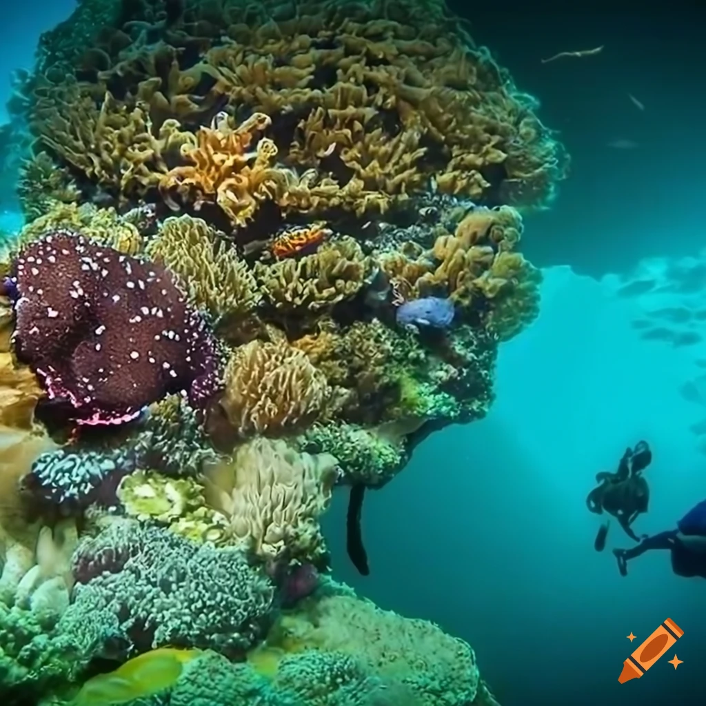 Prompt 1 - underwater world exploration: keywords(micro photorealistic