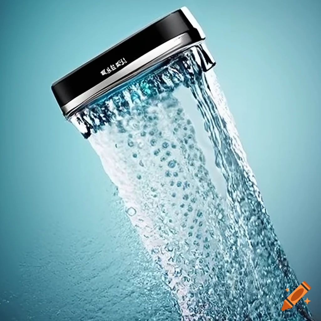 Aquasoft shower filter to combat hard water in your shower on Craiyon
