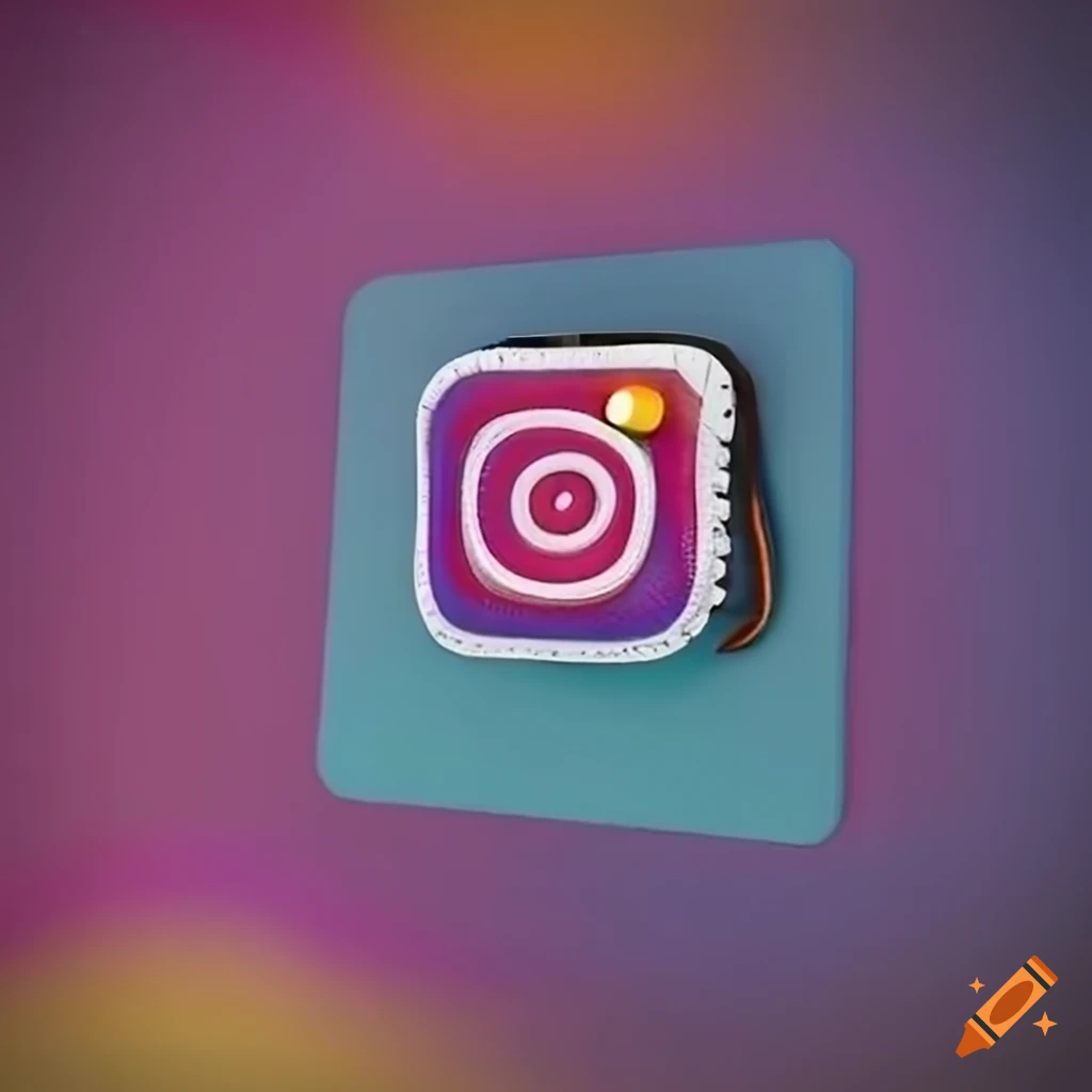 3D illustration of a character sitting on top of the Instagram logo