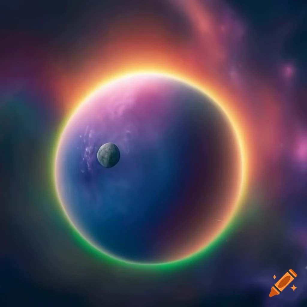 High definition gaseous atmosphere over with colorful mist on