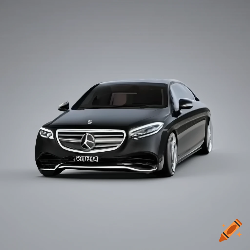 3D illustration of a sleek black ride-hailing car